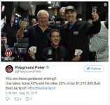 $1/$2无限注德州扑克赛桌上击中120万美元“爆冷门幸运奖”-博狗扑克 蜗牛扑克 德州扑克跟我学