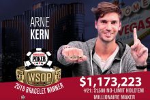 Arne Kern赢得2018 WSOP $1,500百万富翁赛事胜利-博狗扑克 蜗牛扑克 德州扑克跟我学
