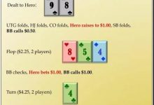 博狗扑克：这手89s在河牌圈应该如何行动？-德州扑克牌局分析-博狗扑克 蜗牛扑克 德州扑克跟我学