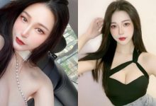 正妹「小麻煩」黑色低胸裝「蹦深溝」,白嫩美肌讓人口水狂流!-博狗扑克 蜗牛扑克 德州扑克跟我学