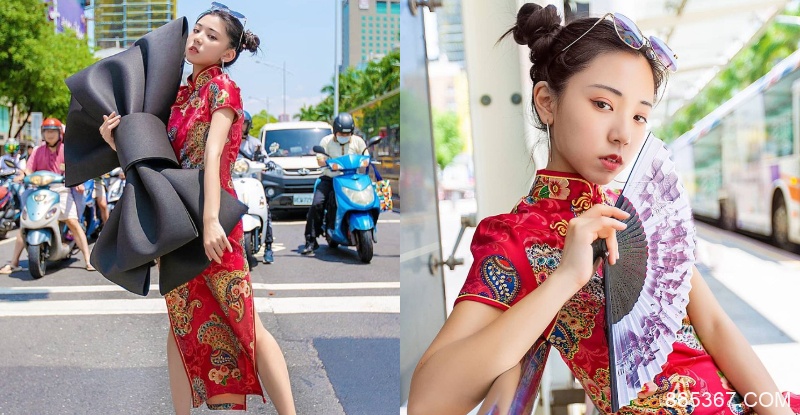 別綠燈！路口秒現旗袍妹「瑀彤」，斑馬線上「挑戰大恥」可愛又正點！