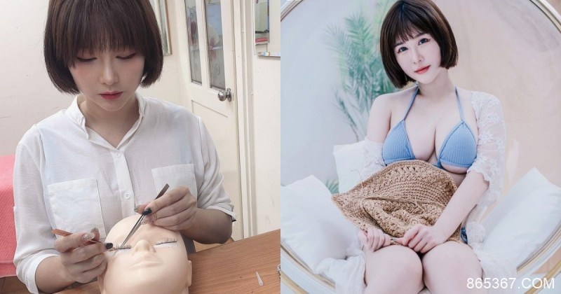 短髮正妹美睫師「Sylvia 希維亞」，襯衫底下暗藏「兇猛巨乳」！