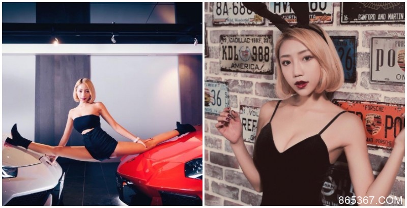 一次劈兩台超跑！筋骨超軟Q「短髮正妹」酥胸美腿高顏值實在太犯規！