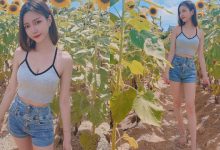 向日葵花海裡的「短髮甜心」晴晴,清涼爆乳好消暑,根本花田裡的小精靈!-博狗扑克 蜗牛扑克 德州扑克跟我学