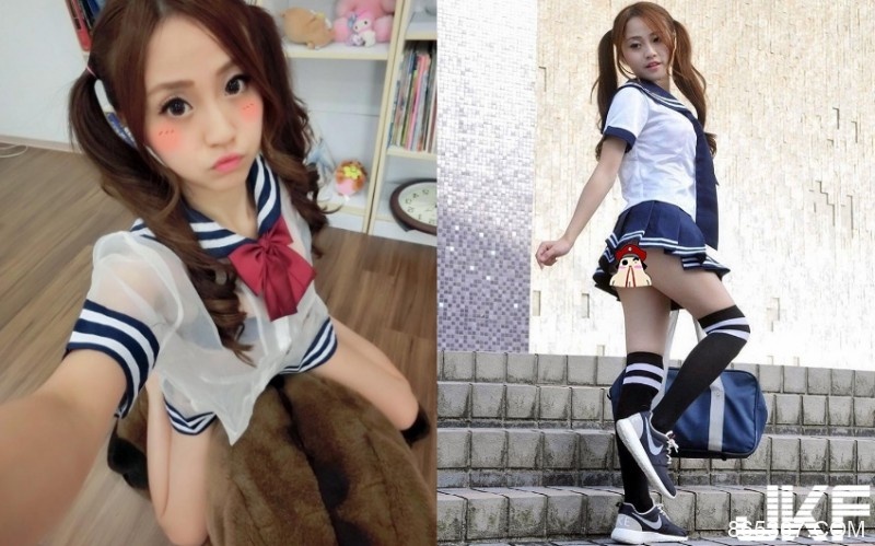 台灣學生妹！在學校裡掀衣「露底褲」連「透明水手服」都敢穿出門，課桌椅是這樣用嗎&#8230;