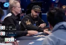 【EV扑克】NL20K的牌局,中国玩家三条K操之过急,致使对手AA逃脱错失巨大价值-博狗扑克 蜗牛扑克 德州扑克跟我学