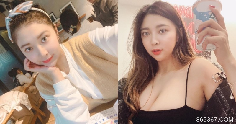 36E美乳正妹「愷咪kimi」超兇視角，喝飲料時的低胸裝辣翻！