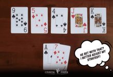 【EV扑克】怎么做到只看过对手一次摊牌就进入碾压他的模式?-博狗扑克 蜗牛扑克 德州扑克跟我学