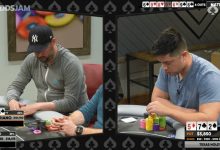 【EV扑克】超级冤家牌！三条vs炸弹 创造节目最大底池！-博狗扑克 蜗牛扑克 德州扑克跟我学