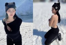 性感長腿妹「羅莉Rolly」韓國玩耍,雪地裡「上空秀裸背」讓人零下也熱起來!-博狗扑克 蜗牛扑克 德州扑克跟我学