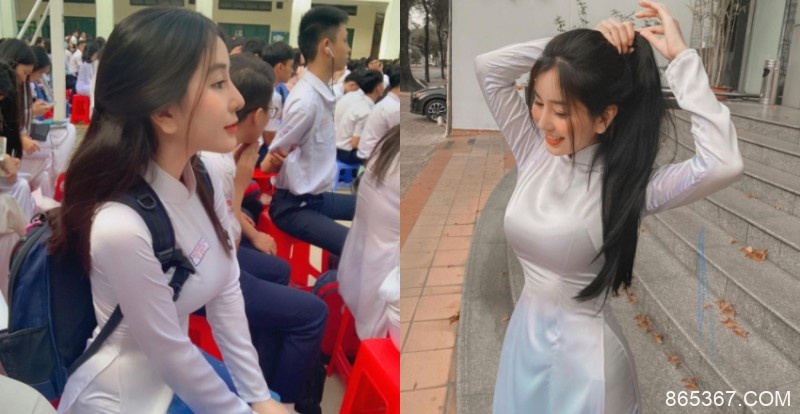 越南「清新正妹」畢業典禮照引網友瘋傳　貼身奧黛展現火辣曲線