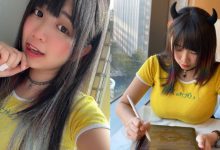 「兇猛龍蝦妹」做畫也端奶上桌，「囂張乳氣」讓人超想學插畫-博狗扑克 蜗牛扑克 德州扑克跟我学