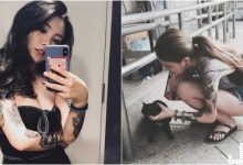 街頭逗貓的「個性辣妹」!人正身材好「白皙美乳」大方展現!想當她的貓啊~-博狗扑克 蜗牛扑克 德州扑克跟我学