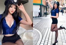 長腿御姐「謝立琪 Kiki」東京街頭化身性感女警！路過都想被她逮捕！-博狗扑克 蜗牛扑克 德州扑克跟我学