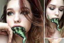 嘴好大！口吞青蛙、地精！這女孩「假妝」功力不得了-博狗扑克 蜗牛扑克 德州扑克跟我学