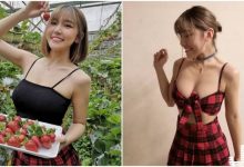 正妹採草莓「車頭燈好大顆」，低胸裝「W型美乳」辣到翻！-博狗扑克 蜗牛扑克 德州扑克跟我学