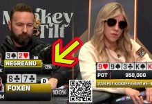 【EV扑克】丹牛0%胜率竟拿3High绝命抓鸡!大神PK女王精彩对决-博狗扑克 蜗牛扑克 德州扑克跟我学