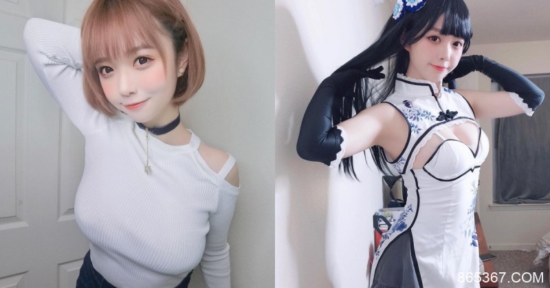 強國coser「童顏巨乳」惹人愛，女款體操服偷藏「兩團肉肉」工口度激升