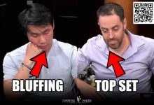 【EV扑克】玩法：底池超800万但牌面很湿，他QQ中三条河牌是跟是弃？-博狗扑克 蜗牛扑克 德州扑克跟我学