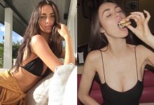 骨感妹露乳溝豪邁吃!大口塞漢堡包…「以形補形」營養都補到肉包去啦-博狗扑克 蜗牛扑克 德州扑克跟我学