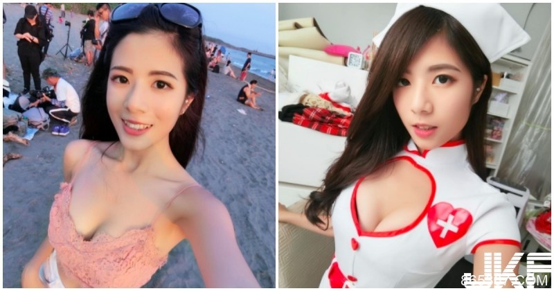 崑山豆花妹「海邊大曬深V美乳」，自拍太誘人「遊客都受不了了」！