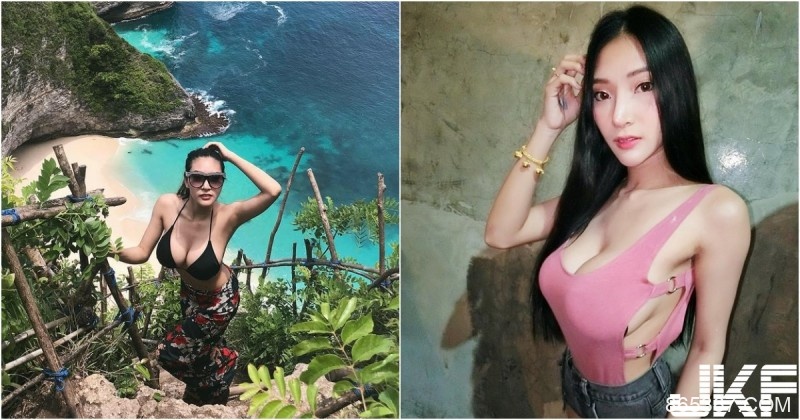 妹子「比基尼登山」雙球爆出！原來平常穿衣就很狂，飽滿美乳好搶鏡！