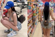 夏天到了真好！超市遇見熱褲辣妹爆乳採購　連背影也超迷人-博狗扑克 蜗牛扑克 德州扑克跟我学