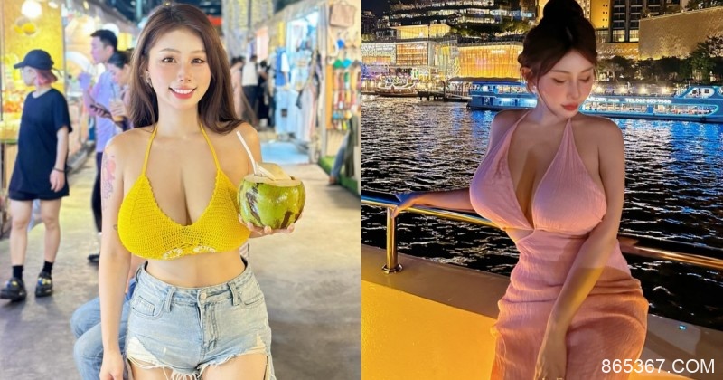 泰大啦！巨乳女神「艾妃」比基尼度假，胸前兩粒比椰子還要雄偉！