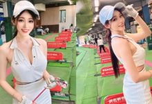 高爾夫練習場最美學員《謝立琪Kiki》 性感揮桿身影是全場焦點-博狗扑克 蜗牛扑克 德州扑克跟我学