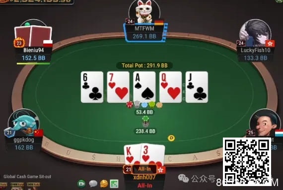 【EV扑克】牌局分析：超酷的3倍超池allin bluff