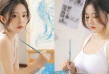 氣質正妹「畫畫時胸型超明顯」，白色小背心「乳量好兇」！-博狗扑克 蜗牛扑克 德州扑克跟我学