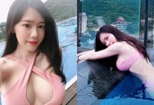 正妹實況主「皮皮」膚白貌美超可愛，粉色綁帶泳裝「渾圓雪乳」藏不住！-博狗扑克 蜗牛扑克 德州扑克跟我学