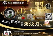 【EV扑克】WSOP国人首冠出炉!黄文杰力压茅人及 勇夺#26单挑赛冠军,前主赛冠军也成手下败将!-博狗扑克 蜗牛扑克 德州扑克跟我学