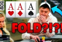 【EV扑克】能弃掉这手Set A真的太绝了！简直有点不真实-博狗扑克 蜗牛扑克 德州扑克跟我学