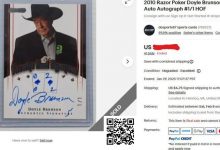【EV扑克】趣闻 | Doyle Brunson亲笔签名扑克交易卡以1603美元高价成交-博狗扑克 蜗牛扑克 德州扑克跟我学