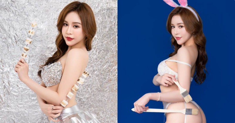 中秋火辣慾兔「Lena莉娜」陪你烤肉，超兇美乳勾起「食指大動」的慾望！