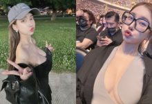 公園裡怎麼有兩座山?!巨乳正妹低胸散步 胸前兩顆快掉出來-博狗扑克 蜗牛扑克 德州扑克跟我学
