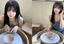甜美大眼妹彎腰體驗「手拉胚」 網友不解:到底看陶還看胸?-博狗扑克 蜗牛扑克 德州扑克跟我学