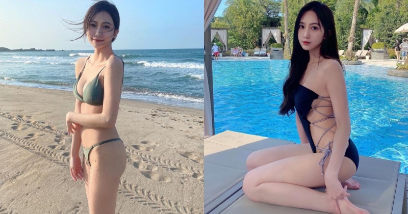 「清秀正妹」海邊散步比基尼好迷人，「白皙蜜桃」悄悄露出，網友大讚：香翹