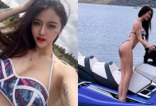 湖邊露營的「比基尼辣妹」飛飛，飽滿蜜桃＋渾圓E奶，騎水上摩托也太迷人！-博狗扑克 蜗牛扑克 德州扑克跟我学