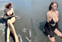 海灘上的霸主!超巨奶妹《Katherine劉萱》台南海邊曬豪乳身材-博狗扑克 蜗牛扑克 德州扑克跟我学