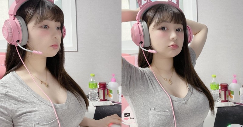 好兇的遊戲實況主正妹!「童顏巨乳」的狂暴上圍太搶眼,竟有170cm的高挑身材!