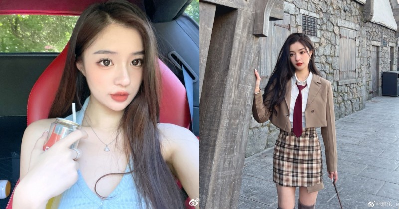 高挑正妹「學院風造型好撩人」，「逆天大長腿」成焦點！