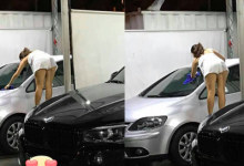 短褲妹「翹屁股洗車」害一旁BMW車主洗不下去！狂暴姿勢讓車友全爽翻了…-博狗扑克 蜗牛扑克 德州扑克跟我学