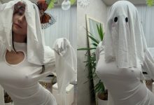 怎連萬聖節也在激凸!H奶網紅「macca」扮可愛鬼,有頭罩但沒奶罩!-博狗扑克 蜗牛扑克 德州扑克跟我学