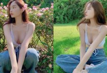 風景無限好！正妹穿內衣就出門賞花，火辣W胸型都曝光了！-博狗扑克 蜗牛扑克 德州扑克跟我学