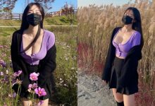 穿百褶裙賞花的「超爆乳正妹」，「不怕冷的低胸畫面」好惹火！-博狗扑克 蜗牛扑克 德州扑克跟我学