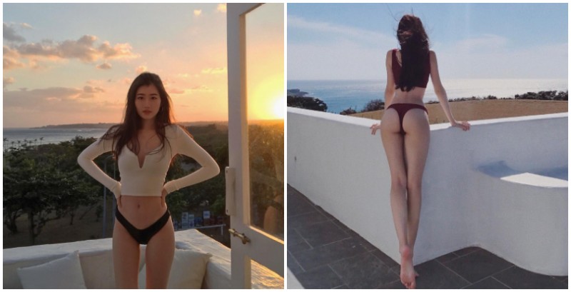 仙氣逼人！空靈系「長腿正妹」身材超緊緻，高衩比基尼展現逆天美腿！