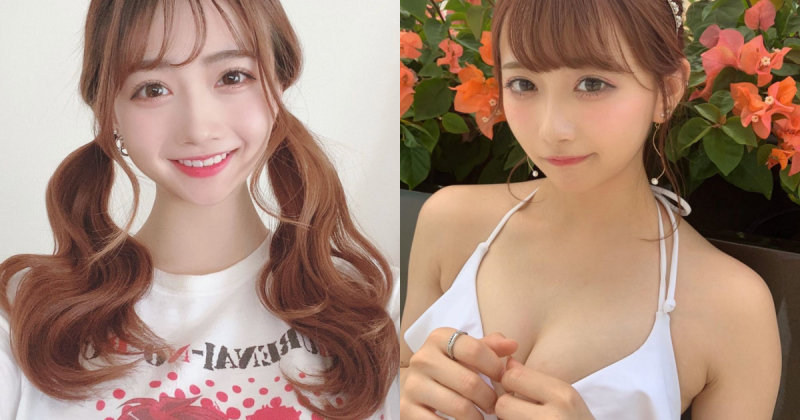 隱乳認證！21歳甜美櫻花妹「亀田真由」驚見性感深溝，粉絲：青春肉體真香