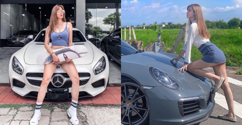 中古車正妹業務「Elly Lin」身材一級棒　香車配美人通通送給你